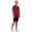 Herren Pyjama Short und T-Shirt Schlafanzug, Rot/L