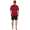 Herren Pyjama Short und T-Shirt Schlafanzug, Rot/L