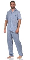 Herren Pyjama Set Hemd & Hose Schlaf-Anzug Nachthemd, Gr. M L XL XXL