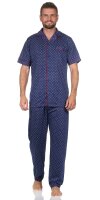 Herren Pyjama Set Hemd & Hose Schlaf-Anzug Nachthemd,...