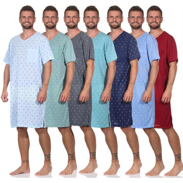 Herren Nachthemd Sommer Sleepshirt, Gr. M L  XL 2XL