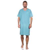 Herren Nachthemd Sommer Sleepshirt, Mint/M