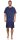 Herren Nachthemd Sommer Sleepshirt, Dunkelblau/L