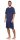 Herren Nachthemd Sommer Sleepshirt, Dunkelblau/L