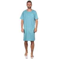 Herren Nachthemd Sommer Sleepshirt, Mint/L