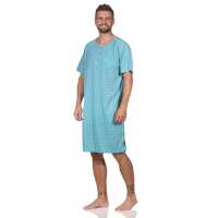 Herren Nachthemd Sommer Sleepshirt, Mint/L
