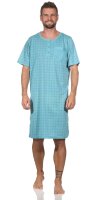 Herren Nachthemd Sommer Sleepshirt, Mint/M