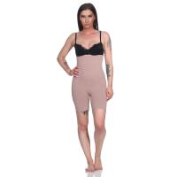 Damen Bauch-Weg-Effekt Formt Sofort Body Shaper Nahtlos Hohe Taille;  Braun/S/M