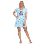 Damen Nachthemd Sleepshirt Nachtwäsche; Gr. S M L