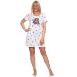 Damen Nachthemd Sleepshirt Nachtwäsche; Ecru/S/36