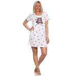 Damen Nachthemd Sleepshirt Nachtwäsche; Ecru/S/36