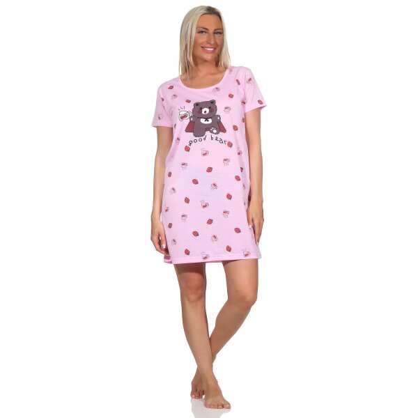 Damen Nachthemd Sleepshirt Nachtwäsche; Rosa/S/36