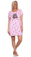 Damen Nachthemd Sleepshirt Nachtwäsche; Rosa/S/36