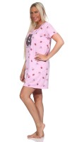 Damen Nachthemd Sleepshirt Nachtwäsche; Rosa/S/36