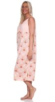 Damen Nachthemd Sleepshirt Nachtwäsche ohne Ärmel; Aprikose/XL/42