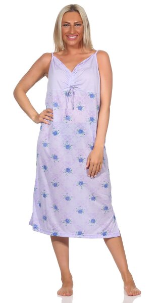Damen Nachthemd Sleepshirt Nachtwäsche ohne Ärmel; Flieder/XL/42