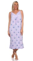 Damen Nachthemd Sleepshirt Nachtwäsche ohne Ärmel; Flieder/XL/42