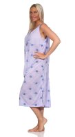 Damen Nachthemd Sleepshirt Nachtwäsche ohne Ärmel; Flieder/XL/42