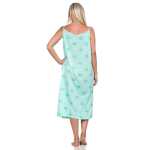 Damen Nachthemd Sleepshirt Nachtwäsche ohne Ärmel; Grün/L/40
