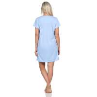 Damen Nachthemd Sleepshirt Nachtwäsche;  Hellblau/S/36