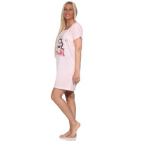 Damen Nachthemd Sleepshirt Nachtwäsche;  Puderrosa/S/36