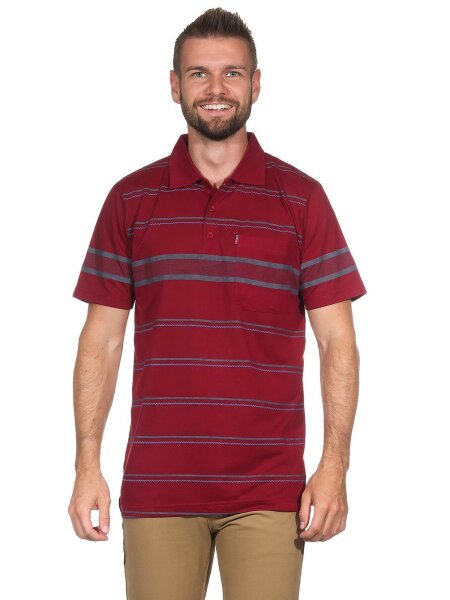 Herren Poloshirt Sommer Polo-Hemd Kurzarm; Rot/XL