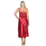 Damen Negligé Satin Nachtkleid Reizwäsche mit Spitze; S M L XL 2XL