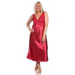 Damen Negligé Satin Nachtkleid Reizwäsche mit Spitze; S M L XL 2XL