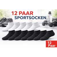 12 Paar Sportsocken Damen Herren Sneaker Socken...