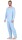 Herren Pyjama Shirt & Hose Schlaf-Anzug Nachthemd, Hellblau/2XL/54