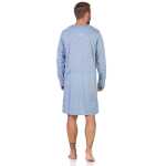 Herren Nachthemd mit langen Ärmeln und Rundhals, Gr. S M L XL 2XL
