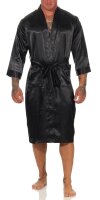 Herren Morgenmantel Robe Bathrobe Bademantel Satin, M L...
