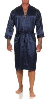 Herren Morgenmantel Robe Bathrobe Bademantel Satin, M L XL 2XL