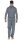 Herren Pyjama Set Hemd & Hose Schlaf-Anzug Nachthemd, Dunkelgrau/M/48