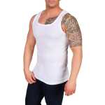 4 Stück Unterhemd Feinripp 100% Baumwolle; Weiß/4XL