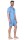 Herren Pyjama Short & Hemd Schlaf-Anzug; Blau/L