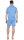 Herren Pyjama Short & Hemd Schlaf-Anzug; Blau/L