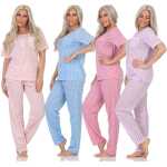 Damen Pyjama zweiteiliger Schlafanzug Nachtwäsche,...