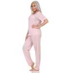 Damen Pyjama zweiteiliger Schlafanzug Nachtwäsche, Gr. M L XL 2XL