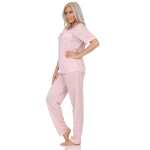 Damen Pyjama zweiteiliger Schlafanzug Nachtwäsche, Gr. M L XL 2XL