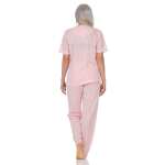 Damen Pyjama zweiteiliger Schlafanzug Nachtwäsche, Gr. M L XL 2XL