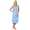 Damen Nachthemd Sleepshirt Nachtwäsche ohne Ärmel; Blau/XL/42