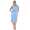 Damen Nachthemd Sleepshirt Nachtwäsche ohne Ärmel; Blau/XL/42