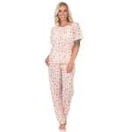Damen Pyjama 2tlg. lange Hose Shirt in kurzen...
