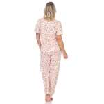 Damen Pyjama 2tlg. lange Hose Shirt in kurzen Ärmeln; Gr. M L XL 2XL