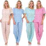 Damen Pyjama 2tlg. lange Hose Shirt in kurzen...