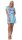 Damen Bigshirt Nachthemd Sleepshirt Nachtwäsche; Türkis/L/40