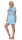 Damen Bigshirt Nachthemd Sleepshirt Nachtwäsche; Türkis/L/40