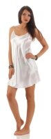 Damen kurzes Satin Negligé Nachtkleid Nachthemd Satin; S M L XL 2XL