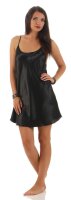 Damen kurzes Satin Negligé Nachtkleid Nachthemd Satin; S M L XL 2XL